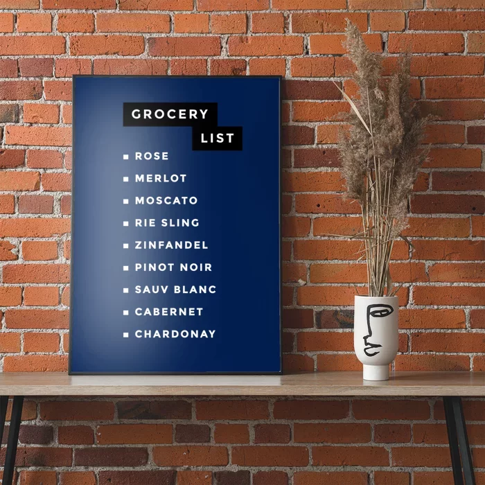 Wine Grocery List Poster