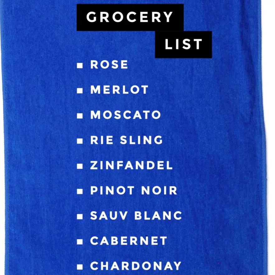 Wine Grocery List Platinum Collection Golf Towel