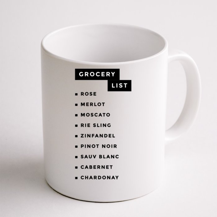 Wine Grocery List Front & Back Coffee Mug