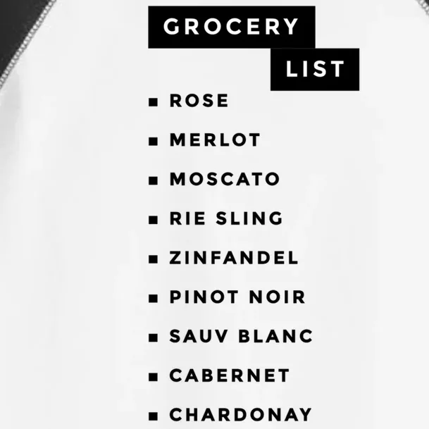 Wine Grocery List Toddler Fine Jersey T-Shirt