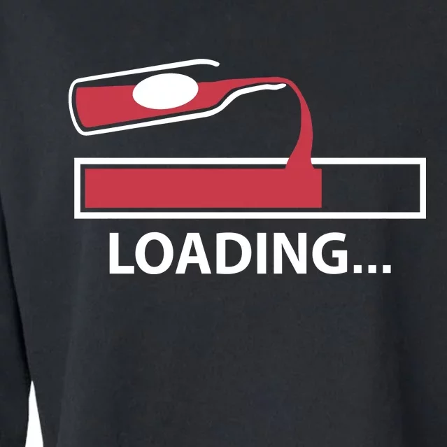 Wine Loading Cropped Pullover Crew