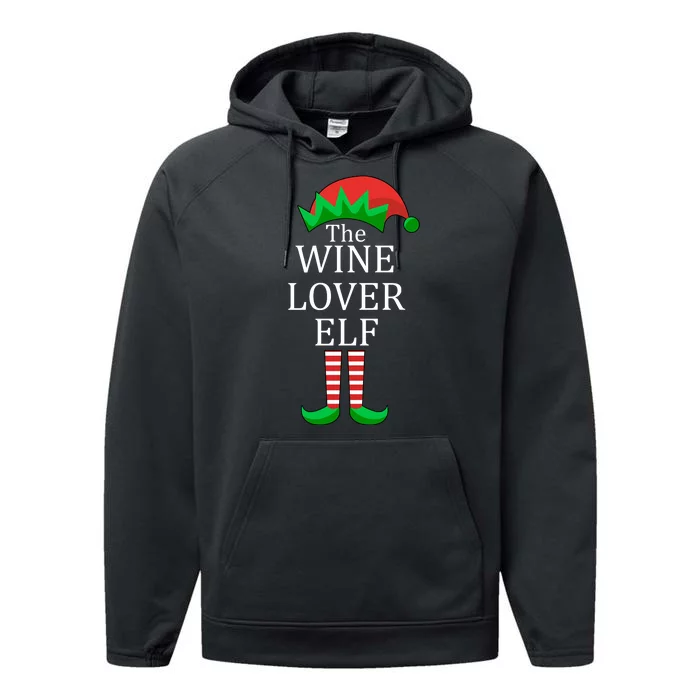 Wine Lover Elf Family Matching Christmas Performance Fleece Hoodie