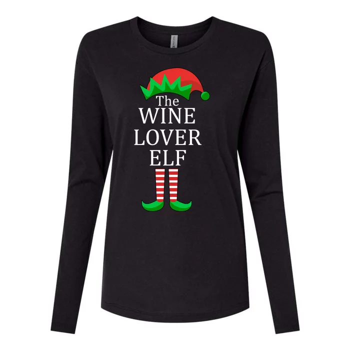 Wine Lover Elf Family Matching Christmas Womens Cotton Relaxed Long Sleeve T-Shirt