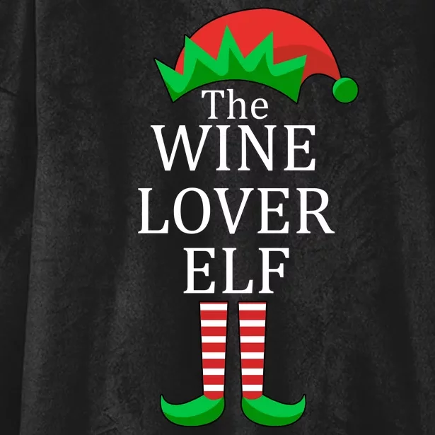 Wine Lover Elf Family Matching Christmas Hooded Wearable Blanket