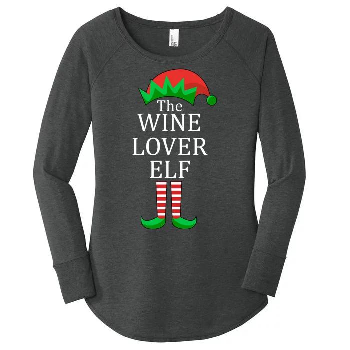 Wine Lover Elf Family Matching Christmas Women's Perfect Tri Tunic Long Sleeve Shirt