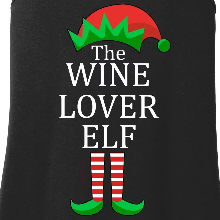 Wine Lover Elf Family Matching Christmas Ladies Essential Tank