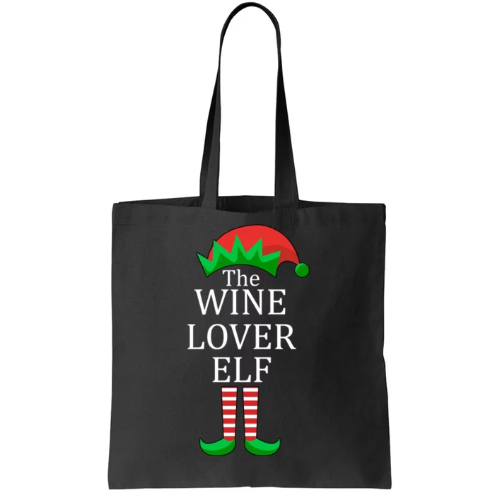 Wine Lover Elf Family Matching Christmas Tote Bag