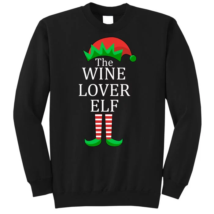 Wine Lover Elf Family Matching Christmas Tall Sweatshirt