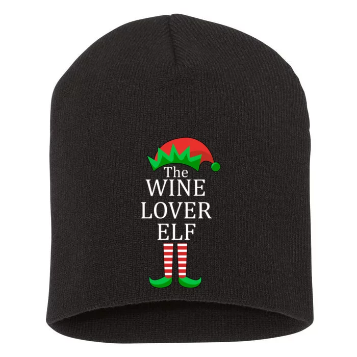 Wine Lover Elf Family Matching Christmas Short Acrylic Beanie