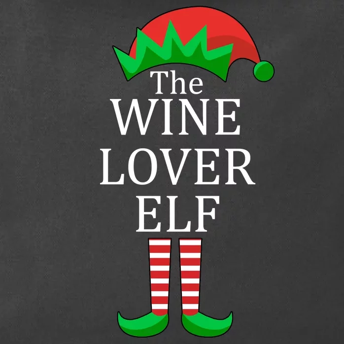 Wine Lover Elf Family Matching Christmas Zip Tote Bag