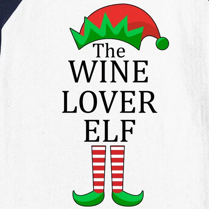 Wine Lover Elf Family Matching Christmas Baseball Sleeve Shirt