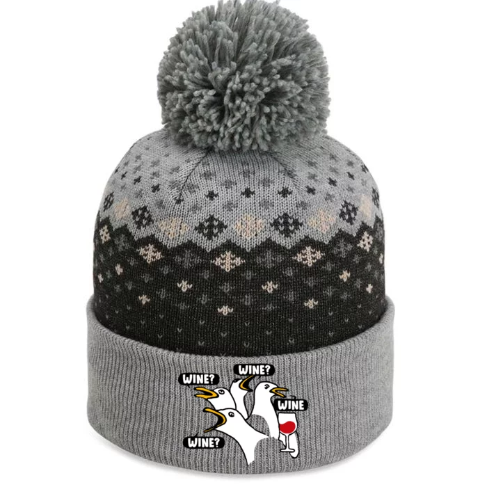 Wine Seagulls The Baniff Cuffed Pom Beanie