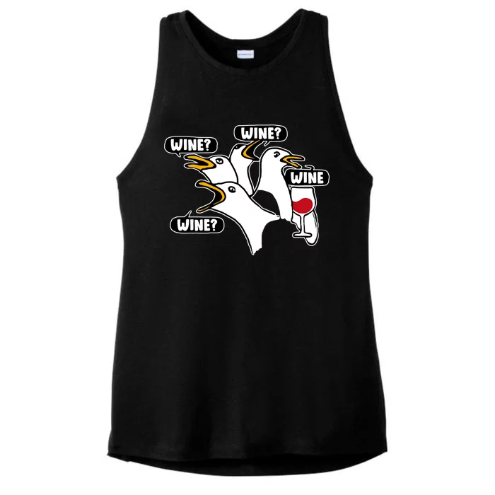 Wine Seagulls Ladies Tri-Blend Wicking Tank