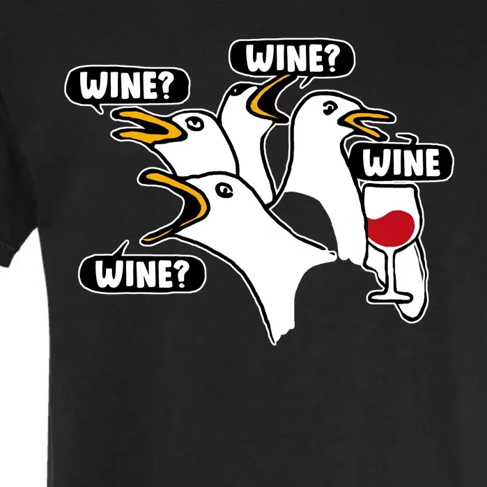 Wine Seagulls Garment-Dyed Heavyweight T-Shirt