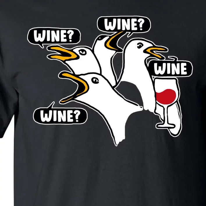 Wine Seagulls Tall T-Shirt