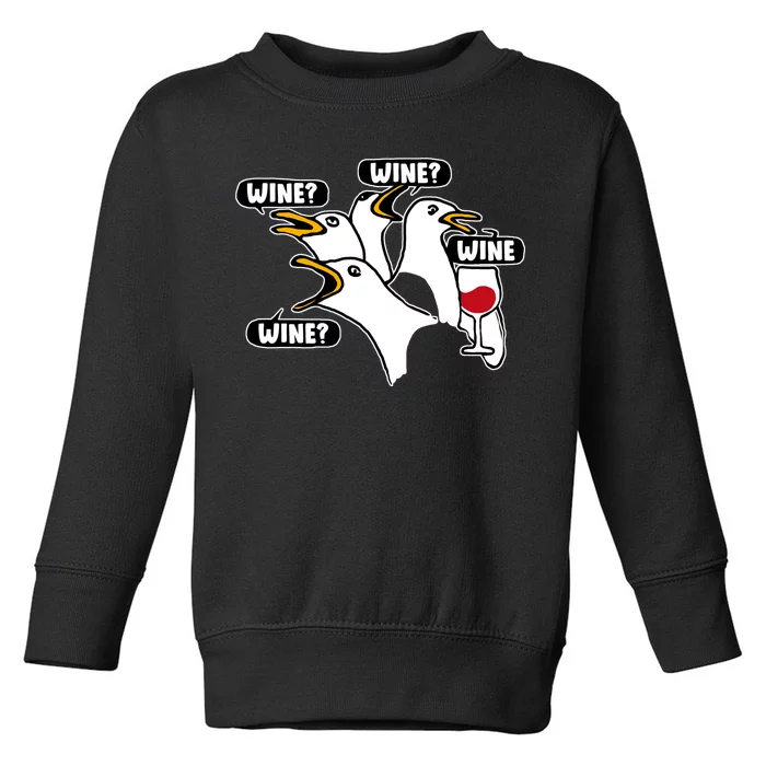 Wine Seagulls Toddler Sweatshirt