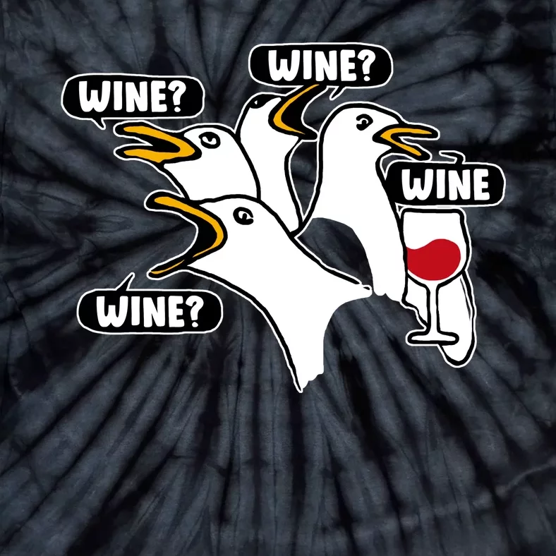 Wine Seagulls Tie-Dye T-Shirt