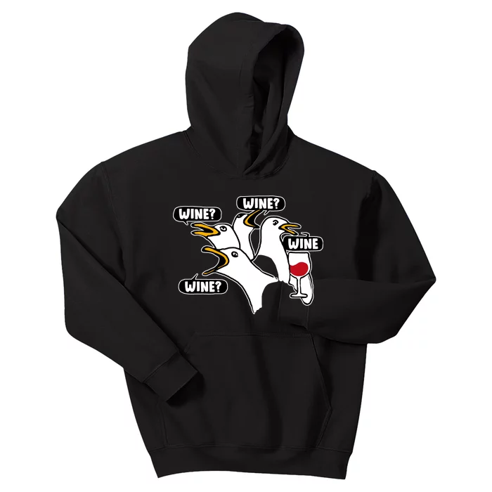 Wine Seagulls Kids Hoodie