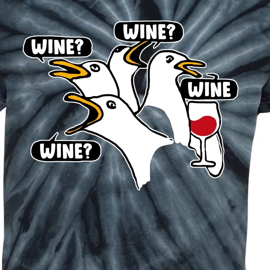 Wine Seagulls Kids Tie-Dye T-Shirt