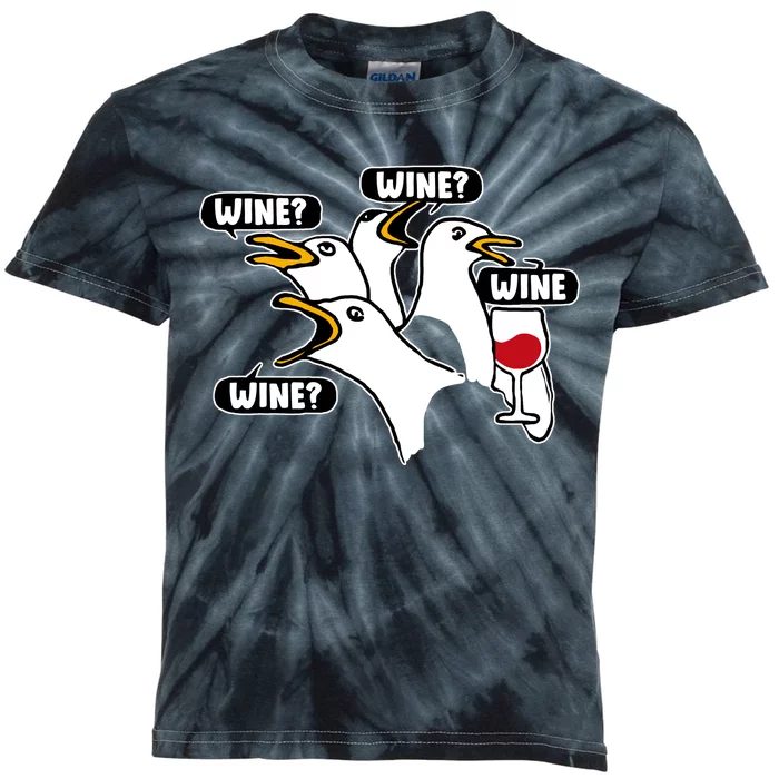 Wine Seagulls Kids Tie-Dye T-Shirt