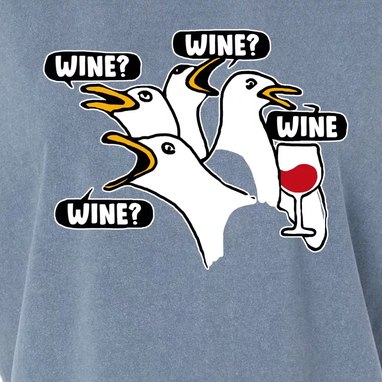 Wine Seagulls Garment-Dyed Women's Muscle Tee