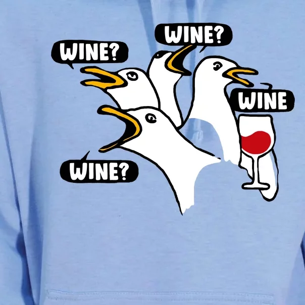 Wine Seagulls Unisex Surf Hoodie