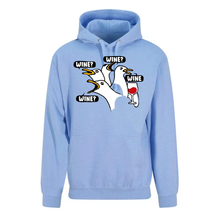 Wine Seagulls Unisex Surf Hoodie