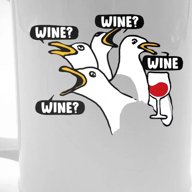 Wine Seagulls Front & Back Beer Stein