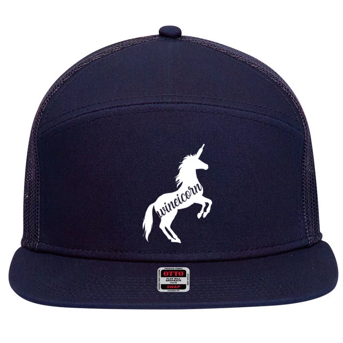 Wineicorn 7 Panel Mesh Trucker Snapback Hat