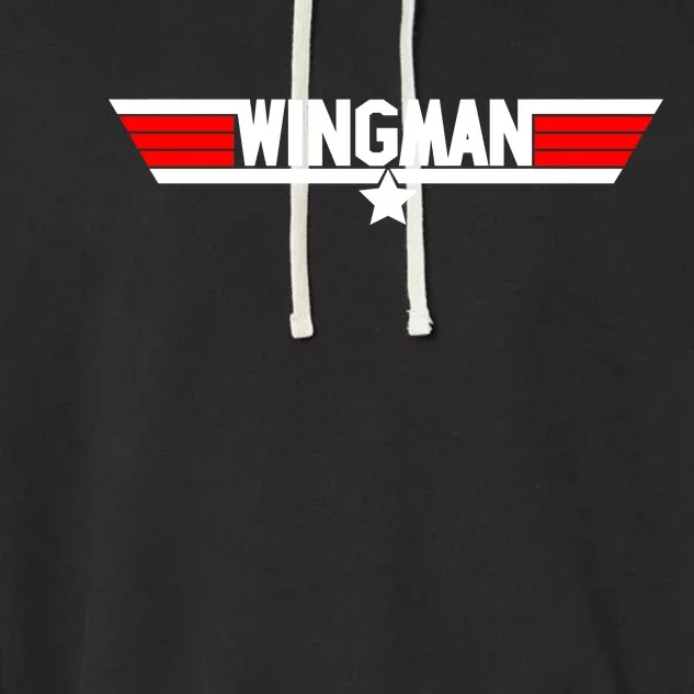 Wingman Logo Garment-Dyed Fleece Hoodie