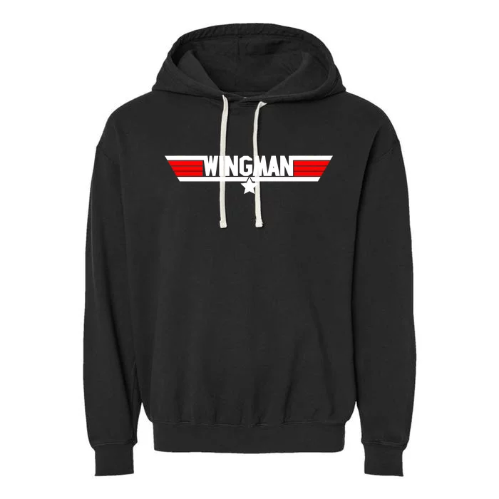 Wingman Logo Garment-Dyed Fleece Hoodie