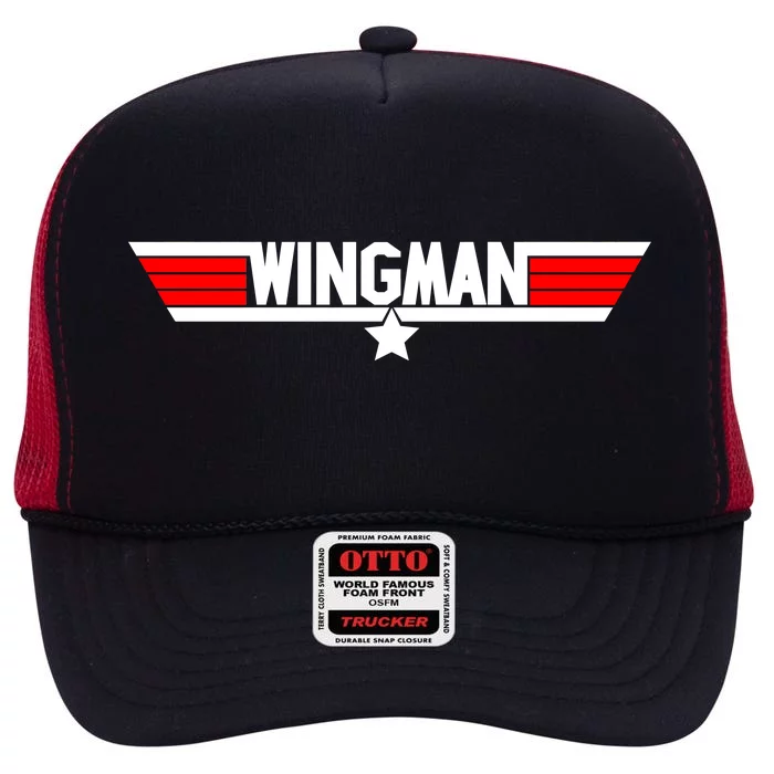 Wingman Logo High Crown Mesh Trucker Hat