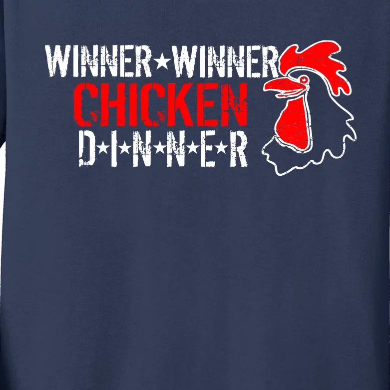 Winner Winner Chicken Dinner Kids Long Sleeve Shirt