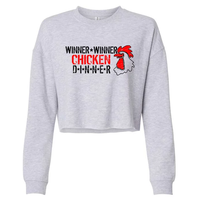 Winner Winner Chicken Dinner Cropped Pullover Crew