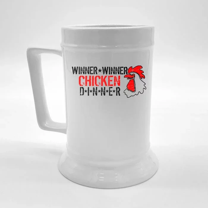 Winner Winner Chicken Dinner Front & Back Beer Stein