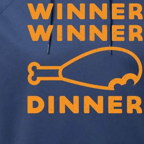 Winner Winner Chicken Dinner Funny Gaming Performance Fleece Hoodie