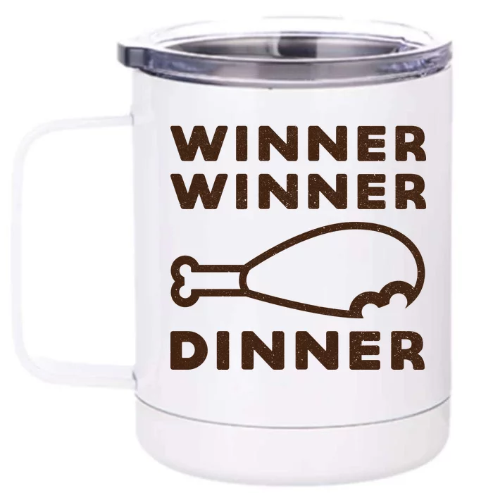 Winner Winner Chicken Dinner Funny Gaming Front & Back 12oz Stainless Steel Tumbler Cup