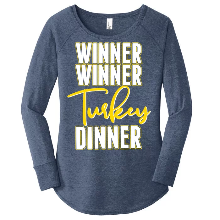 Winner Winner Turkey Dinner Women's Perfect Tri Tunic Long Sleeve Shirt