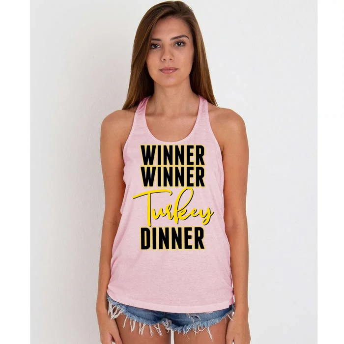 Winner Winner Turkey Dinner Women's Knotted Racerback Tank