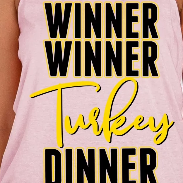 Winner Winner Turkey Dinner Women's Knotted Racerback Tank