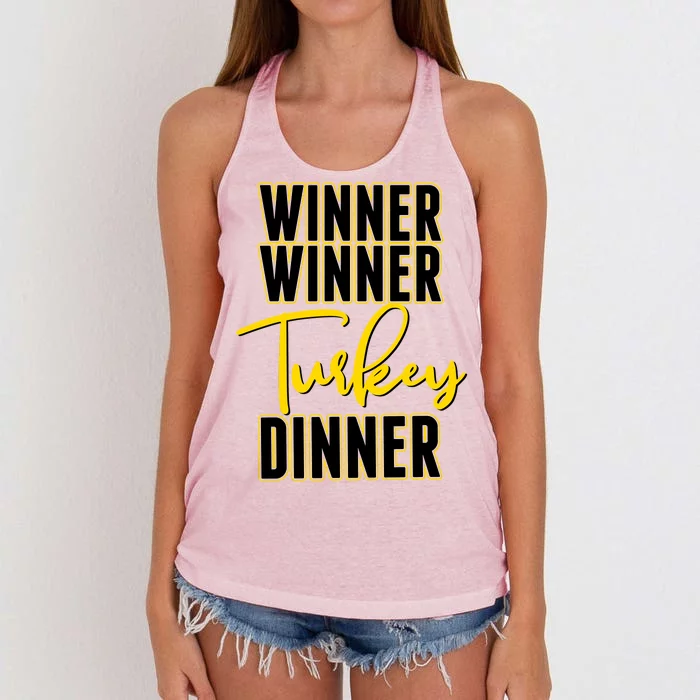 Winner Winner Turkey Dinner Women's Knotted Racerback Tank