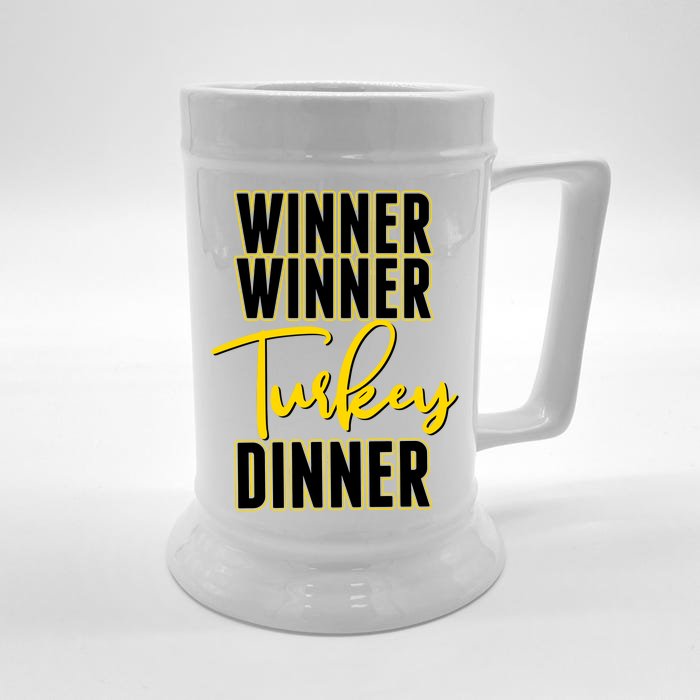 Winner Winner Turkey Dinner Front & Back Beer Stein