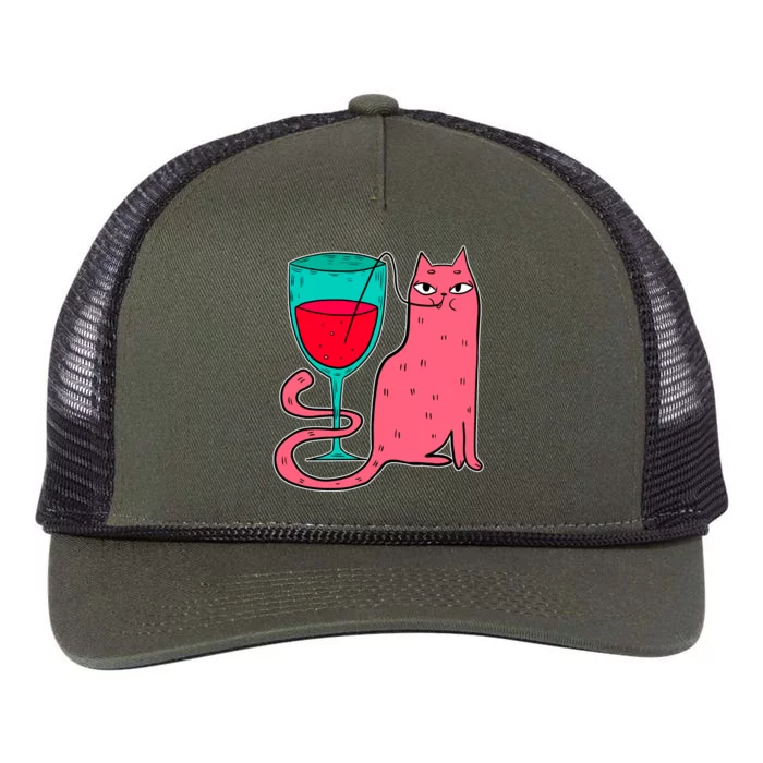 Wino Kitty Retro Rope Trucker Hat Cap