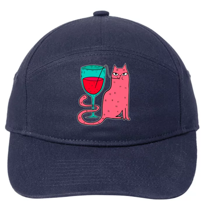 Wino Kitty 7-Panel Snapback Hat