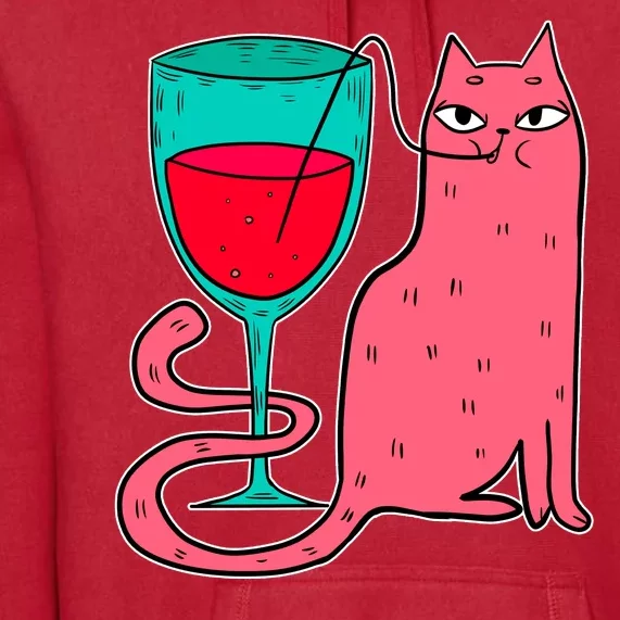 Wino Kitty Premium Hoodie