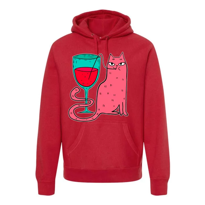 Wino Kitty Premium Hoodie