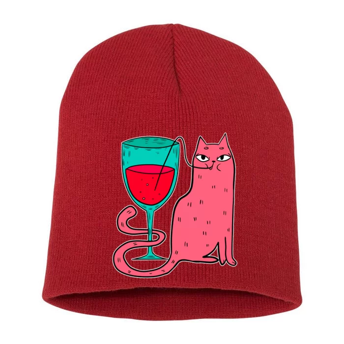 Wino Kitty Short Acrylic Beanie