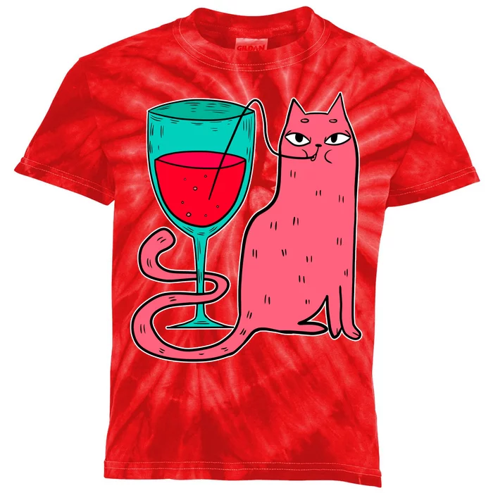 Wino Kitty Kids Tie-Dye T-Shirt