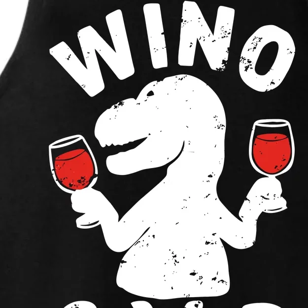 Wino Saur Funny Wine Ladies Tri-Blend Wicking Tank