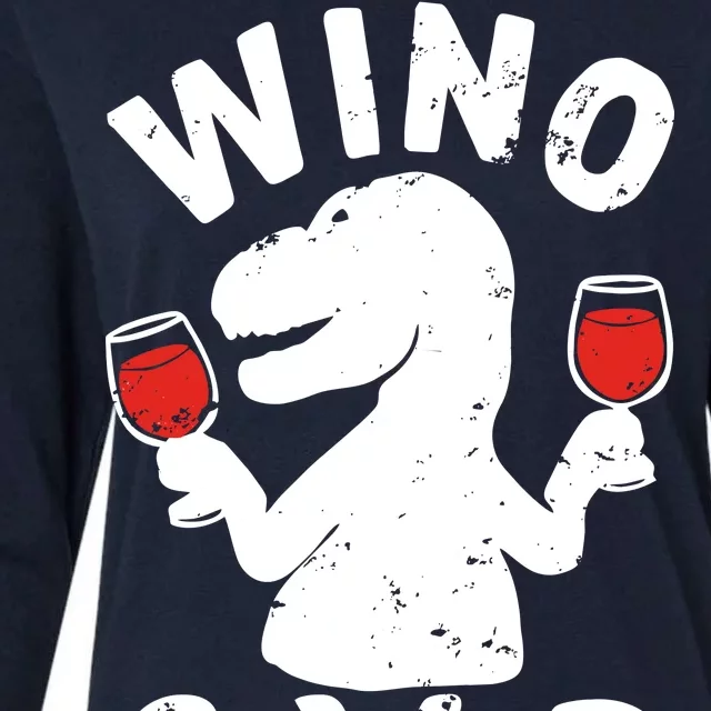 Wino Saur Funny Wine Womens Cotton Relaxed Long Sleeve T-Shirt